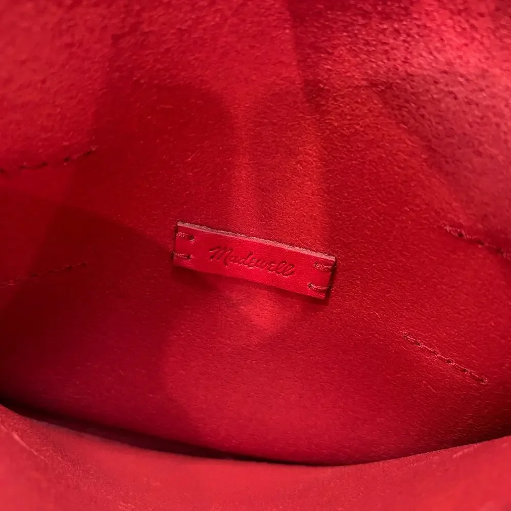 Madewell Whipstitch Belt Bag MISSING BELT WALLET ONLY Red Leather - Picture 4 of 5